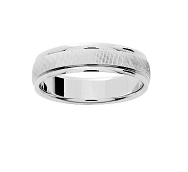 Alliance homme or blanc