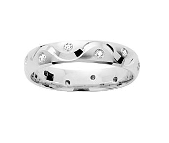 Alliance diamants or blanc