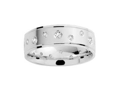 Alliance diamants or blanc