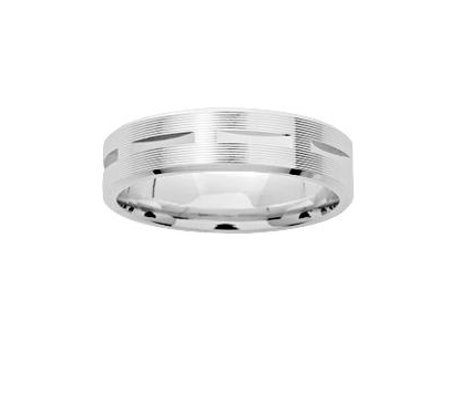 Alliance homme or blanc
