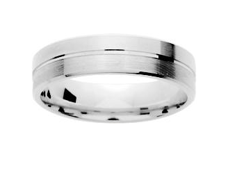 Alliance homme or blanc