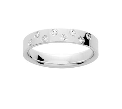 Alliance diamants or blanc