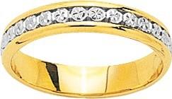Alliance bicolore façon diamantée