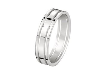 Alliance homme or blanc