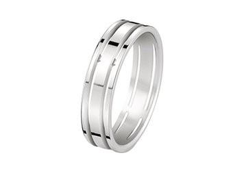 Alliance homme or blanc