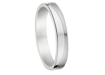 Alliance homme or blanc