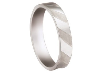 Alliance homme or blanc