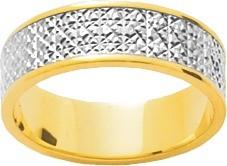 Alliance bicolore façon diamantée