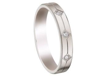 Alliance diamants or blanc