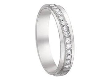 Alliance diamants or blanc