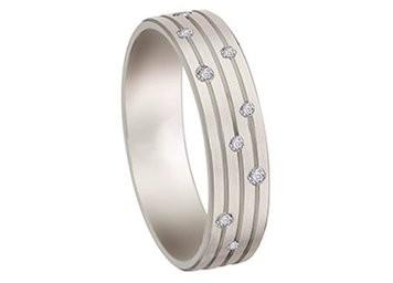 Alliance diamants or blanc