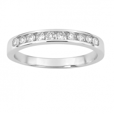 Alliance diamants or blanc