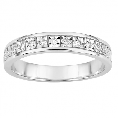 Alliance diamants or blanc