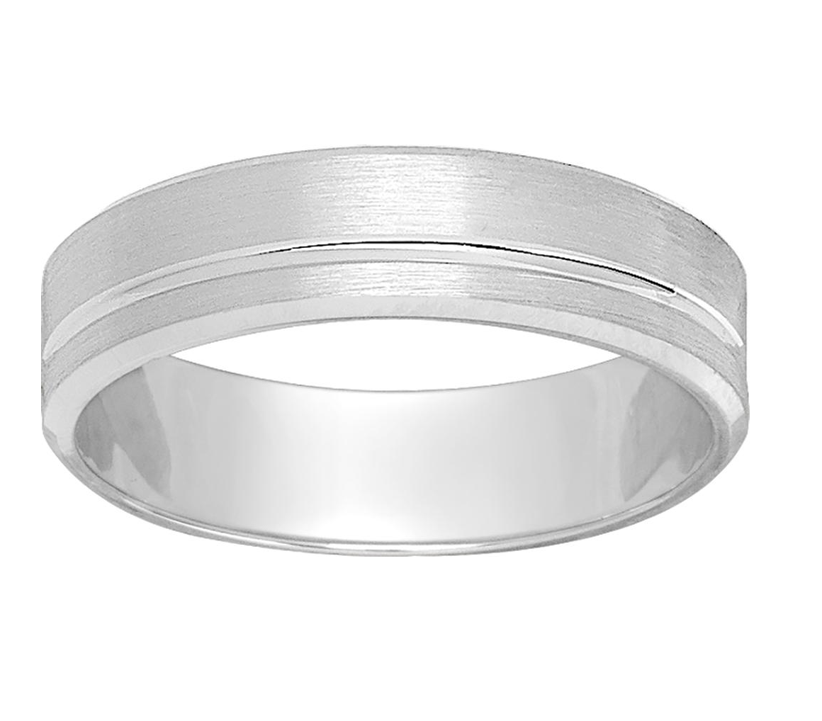 Alliance homme or blanc
