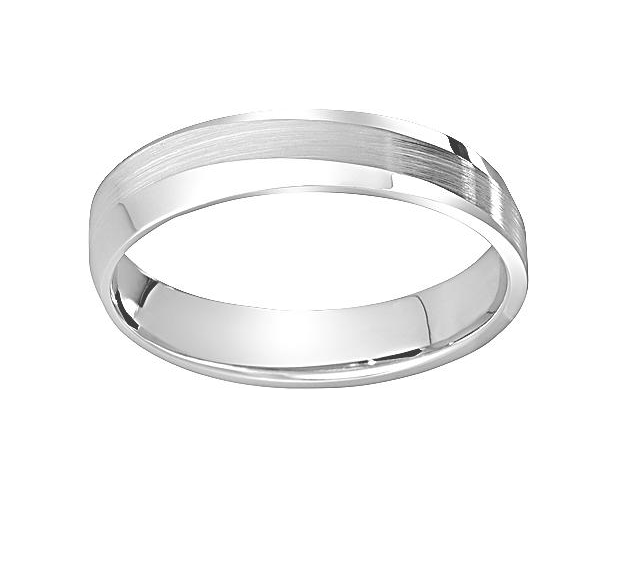 Alliance homme or blanc