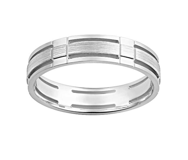 Alliance homme or blanc