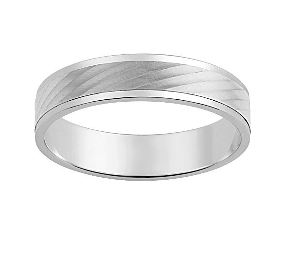 Alliance homme or blanc