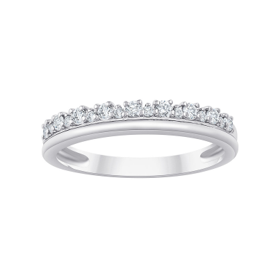 Alliance diamants or blanc