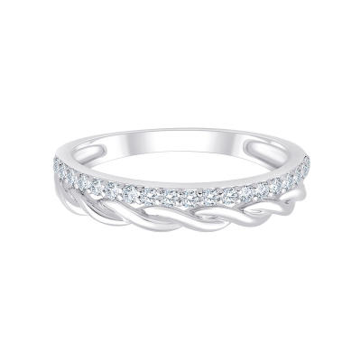 Alliance diamants or blanc