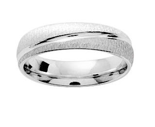 Alliance homme or blanc