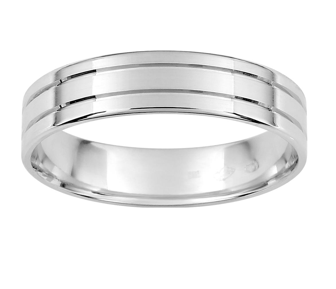 Alliance homme or blanc