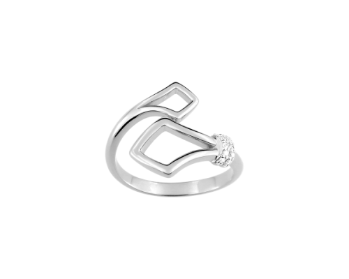 Bague royale en argent et oxydes