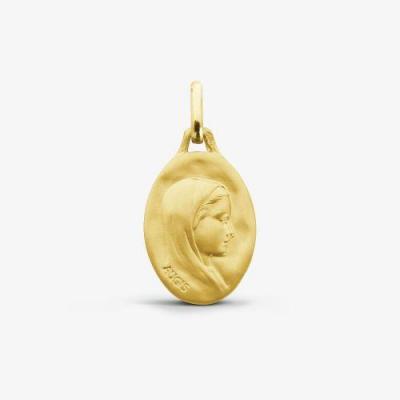 Medaille bapteme vierge au voile or jaune 16mm j4935x0000 1